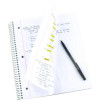 Wirebound Notebook, 1-Subject, Medium/College Rule, Red Cover, (100) 11 x 8.5 Sheets