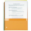 Wirebound Notebook, 1-Subject, Medium/College Rule, Red Cover, (100) 11 x 8.5 Sheets