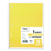 Spiral Notebook, 1-Subject, Wide/Legal Rule, Randomly Assorted Cover Colors, (70) 10.5 x 8 Sheets, 4/Pack