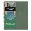Recycled Notebook, 1-Subject, Medium/College Rule, Randomly Assorted Cover Color, (100) 11 x 8.5 Sheets