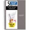 Wirebound Notebook, 5-Subject, Medium/College Rule, Randomly Assorted Cover Color, (150) 9.5 x 7.25 Sheets