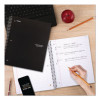 Wirebound Notebook, 1-Subject, Wide/Legal Rule, Black Cover, (100) 10.5 x 8.63 Sheets