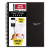 Wirebound Notebook, 1-Subject, Wide/Legal Rule, Black Cover, (100) 10.5 x 8.63 Sheets