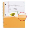Wirebound Notebook, 1-Subject, Wide/Legal Rule, Black Cover, (100) 10.5 x 8.63 Sheets