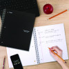 Wirebound Notebook, 1-Subject, Wide/Legal Rule, Black Cover, (100) 10.5 x 8.63 Sheets
