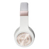 Serenity Stereo Wireless Headphones With Microphone, 3 Ft Cord, White/Rose Gold