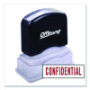 Pre-Inked Message Stamp, Confidential, 1.63" X 0.38", Red Ink