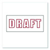 Pre-Inked Message Stamp, Draft, 1.63" X 0.38", Red Ink