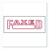Pre-Inked Message Stamp With Blank Date Box, Faxed, 1.63" X 0.38", Red Ink