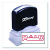 Pre-Inked Message Stamp With Blank Date Box, Paid, 1.63" X 0.38", Red Ink