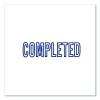 Pre-Inked Message Stamp, Completed, 1.63" X 0.38", Blue Ink