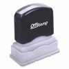 Pre-Inked Message Stamp With Blank Date Box, Entered, 1.63" X 0.38", Red Ink