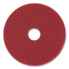 Low-Speed Buffer Floor Pads 5100, 17" Diameter, Red, 5/Carton
