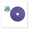 Clean And Shine Pad, 13" Diameter, Brown/Yellow, 5/Carton