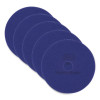 Clean And Shine Pad, 13" Diameter, Brown/Yellow, 5/Carton