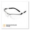 Bx Molded-In Diopter Safety Glasses, 2.5+ Diopter, Silver/Black Half Frame, Clear Dual Lens