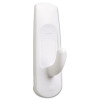 General Purpose Hooks, Medium, Plastic, White, 3 Lb Capacity, 2 Hooks And 4 Strips/Pack