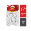 Medium Utility Hooks, Plastic, White, Supports 3 Lb, 20/Pack