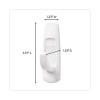 Large Utility Hooks, Plastic, White, Supports 5 Lb, 3/Pack