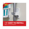 Broom Gripper, 3.12w x 1.85d x 3.34h, White/Gray, 6 Grippers/16 Strips/Pack