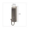 Decorative Hooks, Medium, Metal, Brushed Nickel, 3 Lb Capacity, 2 Hooks And 4 Strips/Pack