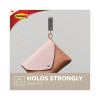 Decorative Hooks, Medium, Metal, Brushed Nickel, 3 Lb Capacity, 2 Hooks And 4 Strips/Pack