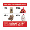 General Purpose Hooks, Medium, Metal, White, 2 Lb Capacity, 35 Hooks And 40 Strips/Pack