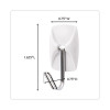 Small Wire Hooks, Small, Plastic/Metal, White, 0.5 Lb Capacity, 22 Hooks And 24 Strips/Pack