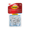 Small Clear Toggle-Wire Hooks, Metal Wire, Silver/Clear, Supports 0.5 Lb, 9/Pack