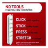 Bath Picture Hanging Strip Pairs, Holds Up To 4 Lb, Large: 0.75" x 3.65", White, 4/Pack