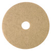 Ultra High-Speed Natural Blend Floor Burnishing Pads 3500, 24" Diameter, Tan, 5/Carton
