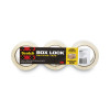 Box Lock Shipping Packaging Tape, 3" Core, 1.88" X 54.6 Yds, Clear, 3/Pack