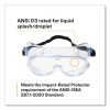 334 Safety Splash Goggles, Otg, Clear Anti-Fog Lens, Clear Frame