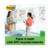 Vertical-Orientation Self-Stick Easel Pads, Unruled, (30) White 25" x 30" Sheets, 6/Carton