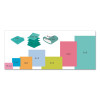Original Pads In Beachside Cafe Collection Colors, 1.38" x 1.88", 100 Sheets/Pad, 12 Pads/Pack