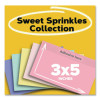 Original Recycled Note Pads, 3" x 5", Sweet Sprinkles Collection Colors, 100 Sheets/Pad, 5 Pads/Pack