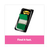 Marking Page Flags In Dispensers, Green, 50 Flags/Dispenser, 12 Dispensers/Pack