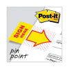 Arrow Message 1" Page Flags, "Sign Here", Yellow, 50 Flags/Dispenser, 2 Dispensers/Pack