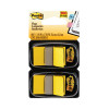 Standard Page Flags In Dispenser, Yellow, 50 Flags/Dispenser, 2 Dispensers/Pack