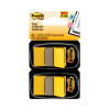 Standard Page Flags In Dispenser, Yellow, 50 Flags/Dispenser, 2 Dispensers/Pack