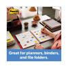 1" Plain Solid Color Tabs, 1/5-Cut, Assorted Colors, 1" Wide, 100/Pack