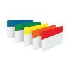 Solid Color Tabs, 1/5-Cut, Assorted Colors, 2" Wide, 30/Pack