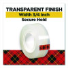 Super-Hold Tape With Dispenser, 1" Core, 0.75" X 27.77 Yds, Clear, 10 Rolls And 1 Dispenser/Pack