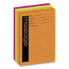 Self-Stick Message Pad, Note Ruled, 4" x 5", Energy Boost Collection Colors, 50 Sheets/Pad, 4 Pads/Pack