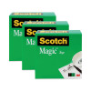 Magic Tape Refill, 3" Core, 1" X 72 Yds, Clear, 3/Pack
