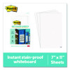 Dry Erase Sheets, Laminate Film Surface, 7" x 11.3", White, 3/Pack