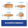 Duo Bandages, Assorted Sizes, 40/Pack