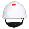 Securefit H-700 Series Hard Hat With Uvicator, Front Brim, 4-Point Pressure Diffusion Ratchet, One Size Fits Most, White
