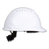 Securefit H-700 Series Hard Hat With Uvicator, Front Brim, 4-Point Pressure Diffusion Ratchet, One Size Fits Most, White