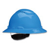 Securefit H-800 Series Hard Hat With Uvicator, Vented, Full Brim, 4-Point Pressure Diffusion, One Size Fits Most, Blue